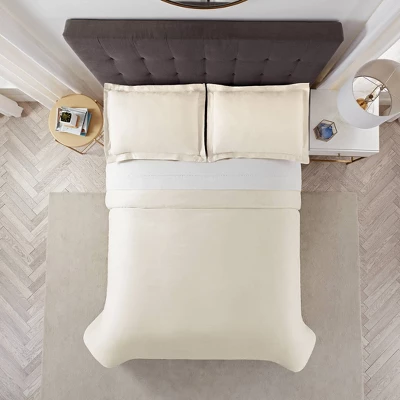 CVC 500 Thread Count Solid Duvet & Sham Set - Serta 4 CVC 500 Thread Count Solid Duvet & Sham Set - Serta - Image 2
