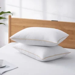 Puredown White Down Feather Bed Pillows With 300TC 100% Cotton Cover Set Of 2 -Comforters Store GUEST 8ada9c0e 59f0 4ea8 9735 5fe9952e97df