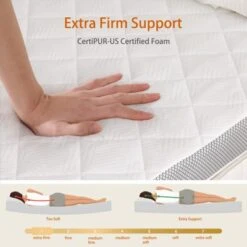 Dyonery 3 Inch Extra Firm Mattress Topper For Pain Relieving Extra Support High-Density Foam Mattress Pad With Removable Cover,No Smell,CertiPUR-US 15 Dyonery 3 Inch Extra Firm Mattress Topper For Pain Relieving Extra Support High-Density Foam Mattress Pad With Removable Cover,No Smell,CertiPUR-US -Comforters Store GUEST 8ae8c0ce 6662 497a 8080 3af6fda188cc