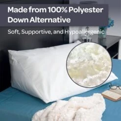 Yorkshire Home Down Alternate Reading Wedge Pillow: Hypoallergenic Cotton, Machine Washable Support Pillow -Comforters Store GUEST 901b8207 d107 408b 840e 5e0915adc5c6