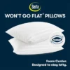 Serta Standard/Queen 2pk Won't Go Flat Pillows White: 300 Thread Count, Cotton Cover, Soft Polyester Fill -Comforters Store GUEST 92e4df25 9001 4663 bdb1 f3b33ac709e4