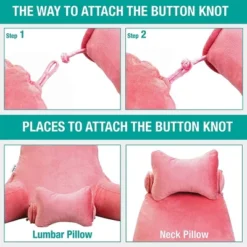 Vekkia Extra Large Velvety Reading And Bed Rest Pillow With Ultimate Back And Arm Support For Reading And Watching Television, Pink -Comforters Store GUEST 95a56850 c054 4048 ac38 164d797671f1