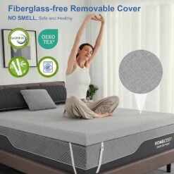 Dyonery Sturdy 3/4-inch Mattress, Memory Foam Top, High-density Foam Mattress, Skin-friendly Cover, Cooling Gel Bamboo Charcoal Injection, Grey -Comforters Store GUEST 95f8edf0 8973 4a6f b2c8 09fdd69c0e0c