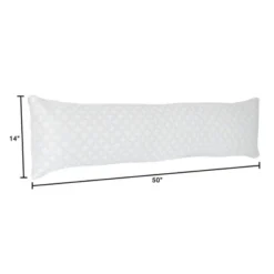 Hastings Home Memory Foam Cooling Body Pillow - Blue/White -Comforters Store GUEST 978e1099 6c63 40de a5f7 8aea72b89d5f