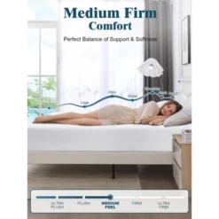 Dyonery 8 Inch Twin Size Extra Firm Memory Foam Mattresses With Tencel Cover, Premier Cooling Green Tea/Gel Bed Mattresses In Box, 75'' X 39'' -Comforters Store GUEST 982b81db 7669 4ca8 9531 2371cbe32c96