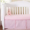 Everyday Kids Light Pink Pleated Crib Skirt – 100% Cotton Dust Ruffle For Baby Girls, Split Corners, 14” Drop – Fits Standard Crib Mattresses -Comforters Store GUEST 98850ff9 c06c 42fe b01d c774b6bcc301