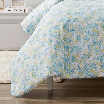Happy Floral Microfiber Comforter Set Blue - Poppy & Fritz 8 Happy Floral Microfiber Comforter Set Blue - Poppy & Fritz - Image 6