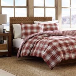Edgewood Plaid Reversible Comforter Set - Eddie Bauer
