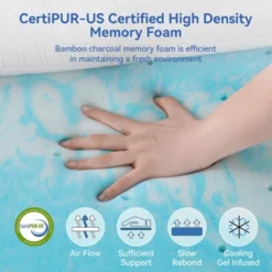 Dyonery Firm & Extra Firm Reversible Bed Topper For Back Pain Relief,3 Inch Twin XL Memory Foam Mattress Pad With Removable Cover,No Smell,CertiPUR-US -Comforters Store GUEST 9d0fdcf1 e797 4ce3 8e9e fe170d3bbc8f 1
