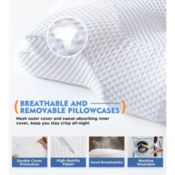 Itopfox Osteo Cervical Pillow For Neck Pain Relief, Hollow Design Odorless Memory Foam Pillows With Cooling Case, Orthopedic Bed Pillow For Sleeping -Comforters Store GUEST 9e39dae0 2cb3 4f90 8651 f128544645cc