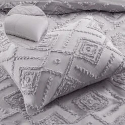 Cotton Chenille Duvet Cover Set, 3PCS Boho Geometric Chenille Clipped Jacquard Farmhouse Duvet Cover Set -Comforters Store GUEST 9ecf5fad 38f9 44cb 8ebe 8f1a3a2f9506