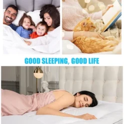 PDTEND White Extra Thick King Mattress Pad - Ventilated Soft Mattress Pads Cover -Comforters Store GUEST 9f6e34f2 c6a1 4611 9414 8f8317a18046