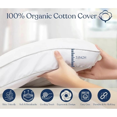 Delara Organic Extra Plush Mattress Pad, Cooling Quilted, Recycled Down Alternative, 20" Deep Pocket, Breathable & Noiseless 5 Delara Organic Extra Plush Mattress Pad, Cooling Quilted, Recycled Down Alternative, 20" Deep Pocket, Breathable & Noiseless - Image 3