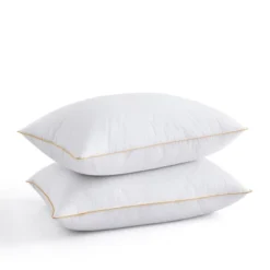 Puredown White Down Feather Bed Pillows With 300TC 100% Cotton Cover Set Of 2 -Comforters Store GUEST a15f3287 04e1 4cac a681 3ba3cdbf8cab