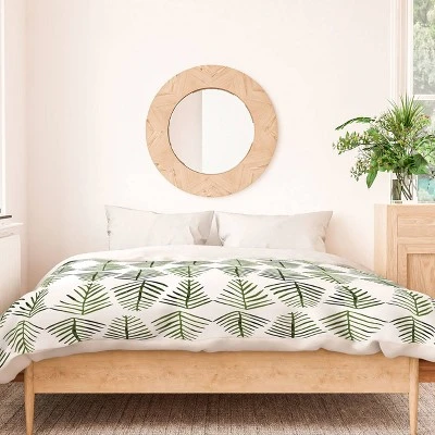 Deny Designs Angela Minca Pine Trees Duvet Cover Set Green 4 Deny Designs Angela Minca Pine Trees Duvet Cover Set Green - Image 2