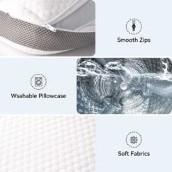 Premium Pillow With 30-Density Blue Gel Particles And Slow-Rebound Bread-Shaped Foam With Punched Design And Dual Fabric -Comforters Store GUEST a47da7ca fa3f 4fa7 85a7 6fb2b218f792