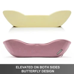 WENNEBIRD Model B Lumbar Memory Foam Support Pillow To Improve Posture With Raised Side Butterfly Design, Constance Fabric, And Removable Cover, Pink -Comforters Store GUEST a5e2cb46 b851 4b82 891f 42cc56bd9527