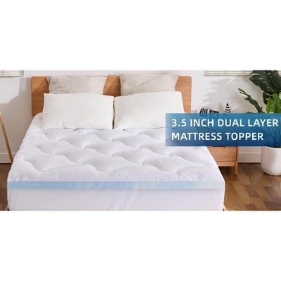 Dyonery 3" Full Size Dual Layer Memory Foam Mattress Egg Crate Firm Cooling Gel Memory Foam&Soft Pillow Top Mattress, Fits 8-21 Inches Deep Pocket 13 Dyonery 3" Full Size Dual Layer Memory Foam Mattress Egg Crate Firm Cooling Gel Memory Foam&Soft Pillow Top Mattress, Fits 8-21 Inches Deep Pocket - Image 11