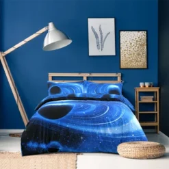 PiccoCasa Polyester Galaxy Sky Cosmos Night Pattern 3D Printed Duvet Cover Set With 2 Pillowcases 3 Pcs Queen Royal Blue -Comforters Store GUEST a832ca93 6edf 4c19 9dcc 7b4508438889