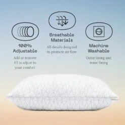 Coop Home Goods The Original - Adjustable Memory Foam Pillow - Greenguard Gold Certified -Comforters Store GUEST aa38f2c0 6493 4d5e b36f ee0fc9f80f32