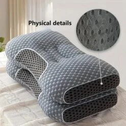 FONTOI 2 Pack Bed Pillow With Removable Cover, All-Season Comfort, Perfect For Home, Hotel, Bed, Gray, 5.5"*5.5"*17"