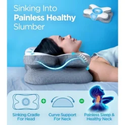 Aghana Digitals Cervical Neck Pillow For Side Sleepers, Ergonomic Memory Foam