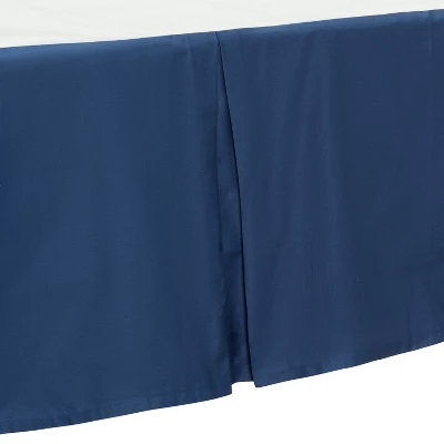 Everyday Kids Navy Blue Pleated Crib Skirt – 100% Cotton, Split Corners, 14" Drop, Fits Standard Cribs, Nursery Bedding For Boys And Girls 7 Everyday Kids Navy Blue Pleated Crib Skirt – 100% Cotton, Split Corners, 14" Drop, Fits Standard Cribs, Nursery Bedding For Boys And Girls - Image 5