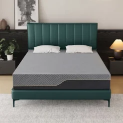 Nery 12"/10"Memory Foam Premium Cooling Green Tea/Gel Mattress With Ice Silk Cover,Medium Firm Mattress For Back Pain, Bed Mattress In A Box, Black -Comforters Store GUEST b35380a8 71e4 44af bcd3 86f40dcd8230