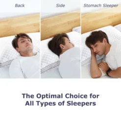 FONTOI Standard Pillow Set Of 2 With Soft Knitted Cover, Breathable For All Sleep Positions, Perfect For Home, Hotel, White, 18.9"*5"*27.6" -Comforters Store GUEST b6d389ac ce3a 4f85 8704 23b16a4f6741