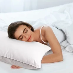 Cheer Collection Organic Kapok Standard Size Bed Pillows With Plush Microfiber Shell (Set Of 2) -Comforters Store GUEST b7d5da2f 84c9 4785 9382 0c69a6a07389