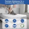 Dyonery 12/14 Inch Memory Foam Mattress With Ice Silk Cover, Cooling Green Tea Gel Bed Mattress In Box, Extra Firm Mattress For Pressure Relief