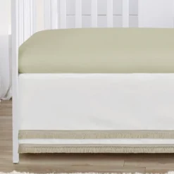 Sweet Jojo Designs Girl Baby Crib Bed Skirt Watercolor Floral Garden White And Taupe -Comforters Store GUEST be4e166a 6f2e 45ef b45c c58e59371db5