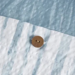 3pc Brush Stroke Oversized Reversible Seersucker Duvet Cover Set Blue - N Natori -Comforters Store GUEST c0bb705f 17b8 408b 8128 ca15149d302a