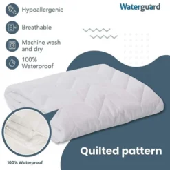 Waterguard Waterproof Quilted Mattress Pad Protector – White -Comforters Store GUEST c1690779 7e1d 4e79 b266 cf67b79214ff