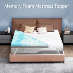 Dyonery 4 Inch Egg Crate Mattress Topper With Silk Cover, Firm To Extra Firm MattressTopper For Pain Relief, Premium Cooling Gel -Comforters Store GUEST c1943c42 e385 420d 8737 1a8a2f42a4da