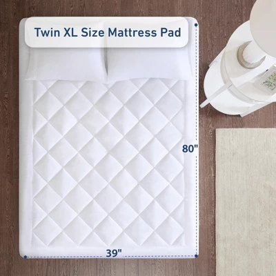 Diamond Pattern Solid Color Ultra Moisture Mattress Pad, Up To 18" Mattress Deep Pocket Waterproof Mattress Pad For All Seasons 10 Diamond Pattern Solid Color Ultra Moisture Mattress Pad, Up To 18" Mattress Deep Pocket Waterproof Mattress Pad For All Seasons - Image 8