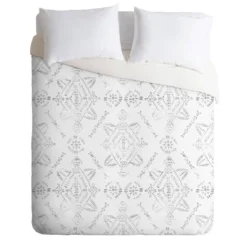 Schatzi Brown Reeve Pattern Duvet Set White - Deny Designs -Comforters Store GUEST c509a67c 3cd9 4109 b754 cebc6c6a4373