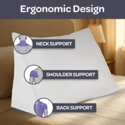 Yorkshire Home Down Alternate Reading Wedge Pillow: Hypoallergenic Cotton, Machine Washable Support Pillow -Comforters Store GUEST c51ae3fe fddd 445c b14d 7e0e98889e90