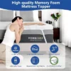 Dyonery 3-inch Sturdy Memory Foam Bed Surface, High-quality Cooling Gel + Bamboo High-density Mattress Support, Medium-firm Mattress Surface, White -Comforters Store GUEST c5b7f68e 851f 4241 8102 1729b2d9250e