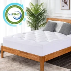 Dyonery 4 Inch Dual Layer Memory Foam Mattress Topper King Size,Cooling Gel Memory Foam & Pillow Top Mattress Pad,Fits 8-20 Inches Deep Pocket -Comforters Store GUEST c8b06ae4 1ed1 4b91 9c3f 3818fa65eb69