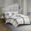 King/California King Austin Cotton Jacquard Plaid Duvet Cover Set White/Black -Comforters Store GUEST c8ed984c 1b4c 4939 91b3 479112f2f330