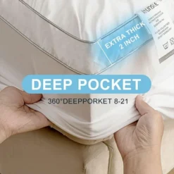 PDTEND White Extra Thick King Mattress Pad - Ventilated Soft Mattress Pads Cover -Comforters Store GUEST cbe7037e 9694 4e2a aec4 5b2740205081