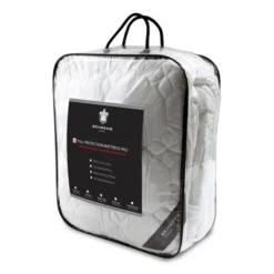 Behrens England Queen Triple Protection Mattress Pad: 500 Thread Count, Cotton & Polyester, Stain & Water Resistant, Fits 22" Depth