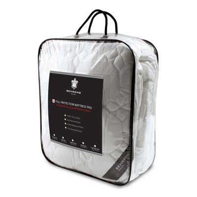 Behrens England Queen Triple Protection Mattress Pad: 500 Thread Count, Cotton & Polyester, Stain & Water Resistant, Fits 22" Depth 3 Behrens England Queen Triple Protection Mattress Pad: 500 Thread Count, Cotton & Polyester, Stain & Water Resistant, Fits 22" Depth