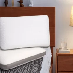 Premium Pillow With 30-Density Blue Gel Particles And Slow-Rebound Bread-Shaped Foam With Punched Design And Dual Fabric -Comforters Store GUEST d01c1a80 03a7 4ee1 96db 00176c11fde9