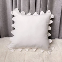 CozyOne Standard Square Scalloped Dec Pillow Sham Ivory
