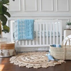 Crane Baby Cotton Tassel Boho Crib Skirt - Off-White -Comforters Store GUEST d28184b7 68a1 4281 a823 bed0a1ba063f
