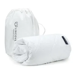 Lincove Quilted Fitted Mattress Pad – 100% Cotton Shell, Microfiber Fill, Elastic Fitted Mattress Protector -Comforters Store GUEST d2add229 e704 4f68 9974 3c85e9b0005d