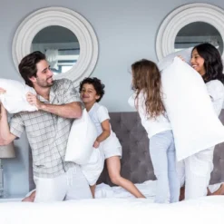 Hastings Home Memory Foam Cooling Body Pillow - Blue/White -Comforters Store GUEST d2d78d1e fec7 4177 bb6b c60df9e0329e