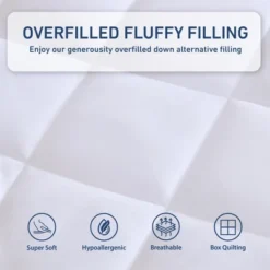 Diamond Pattern Solid Color Ultra Moisture Mattress Pad, Up To 18" Mattress Deep Pocket Waterproof Mattress Pad For All Seasons 16 Diamond Pattern Solid Color Ultra Moisture Mattress Pad, Up To 18" Mattress Deep Pocket Waterproof Mattress Pad For All Seasons -Comforters Store GUEST d40ac9c4 95b1 4c75 aed0 ad34483f94b0